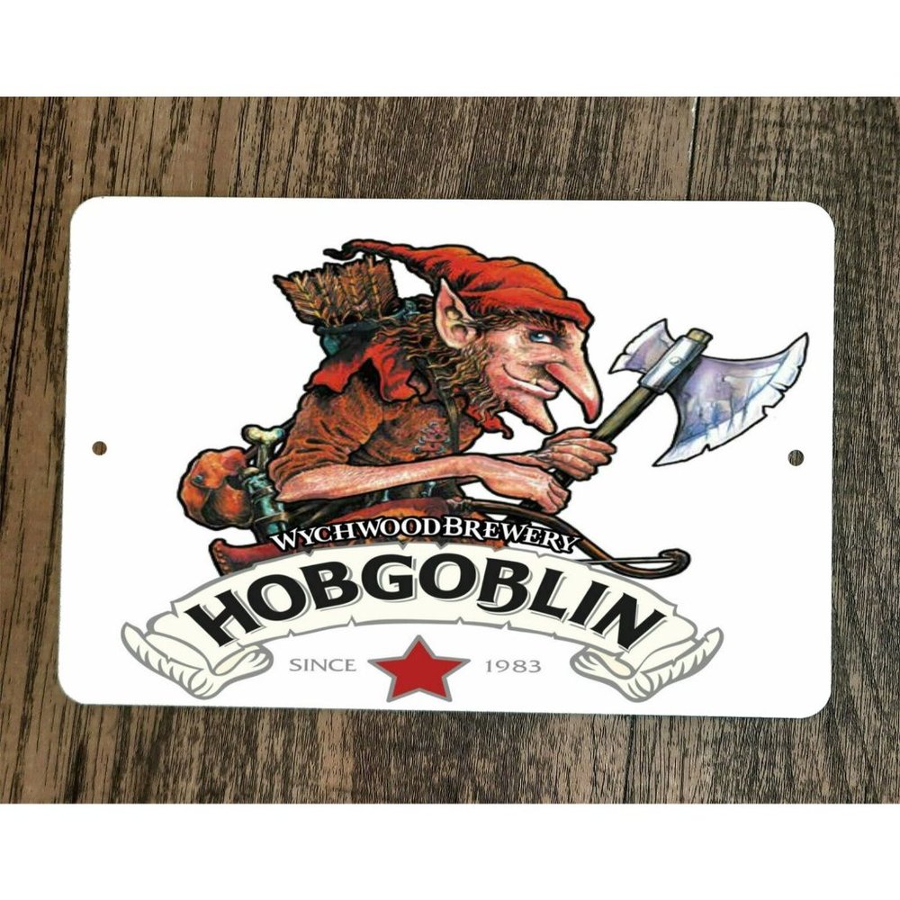 Hobgoblin Beer Since 1983 Wychwood Brewery 8x12‎ Metal Wall Bar Sign
